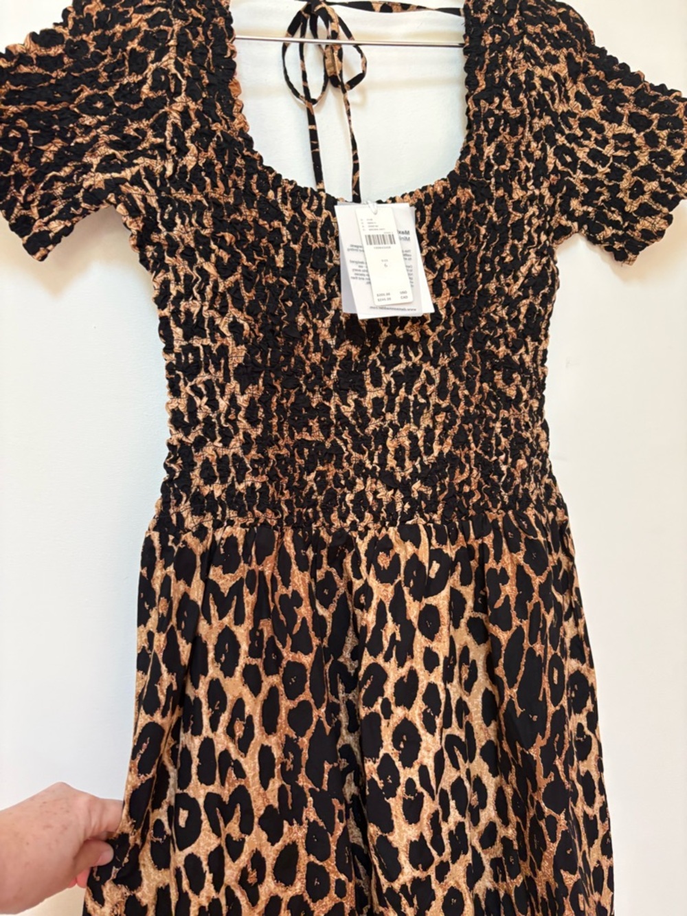 NWT Damson Madder Malinda Smocked Short-Sleeve Midi Dress Size 6 US - Picture 7 of 11